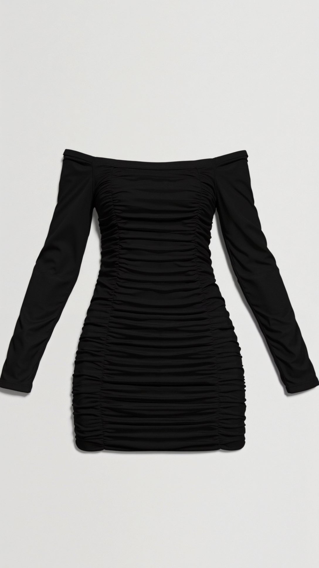 Rizile | Robe mini à épaules nues en tissu élastique