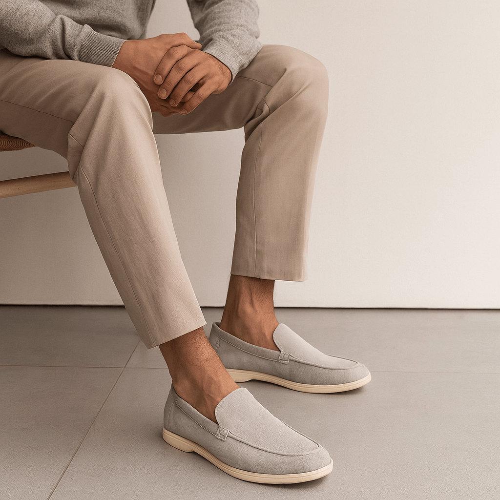 Solvsvanen Loafers en Suède