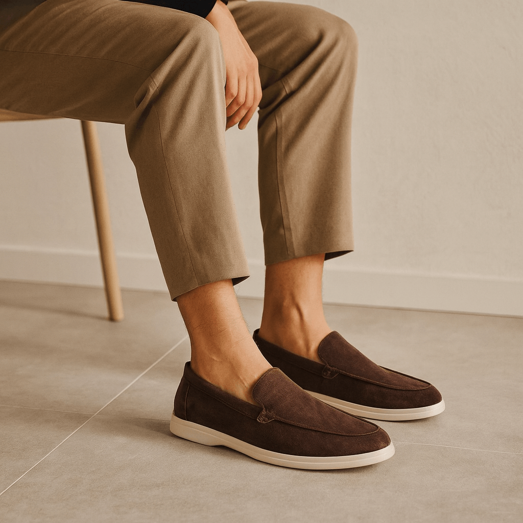 Solvsvanen Loafers en Suède
