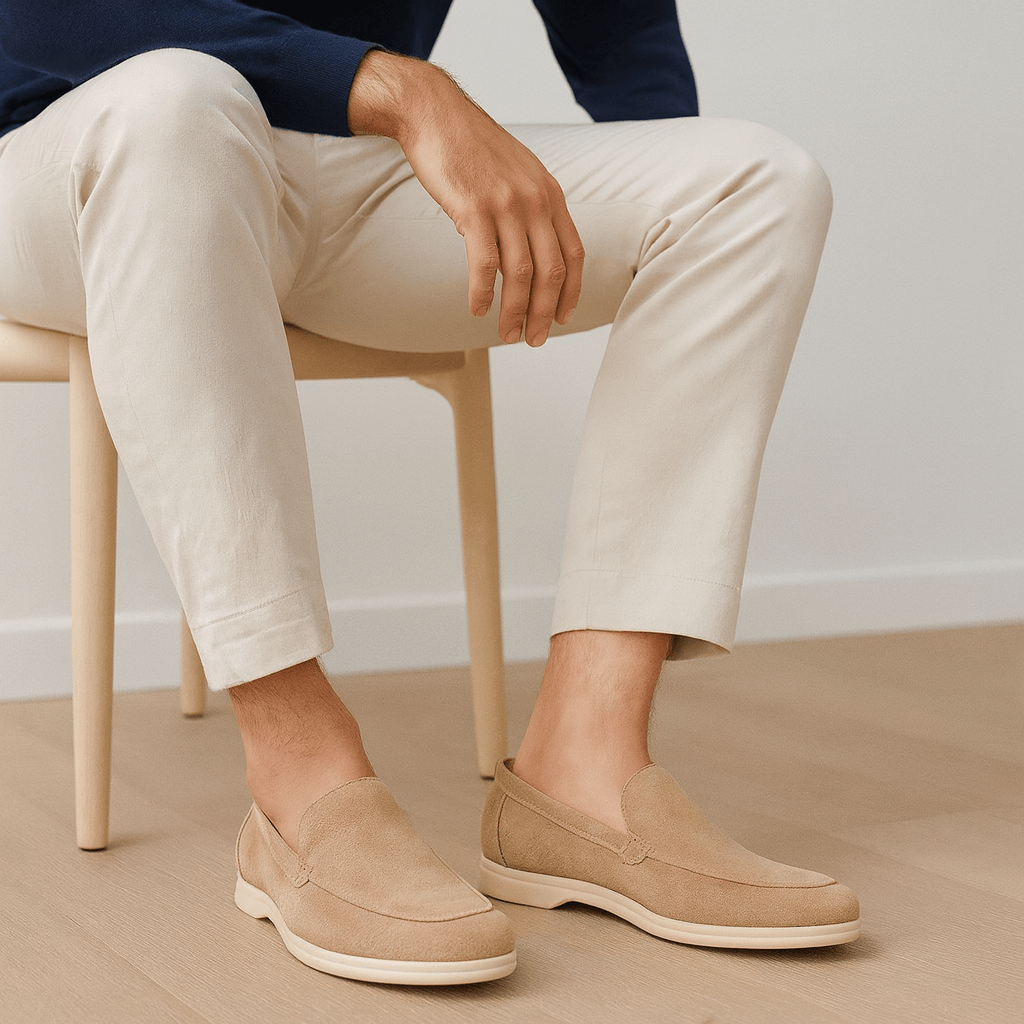 Solvsvanen Loafers en Suède