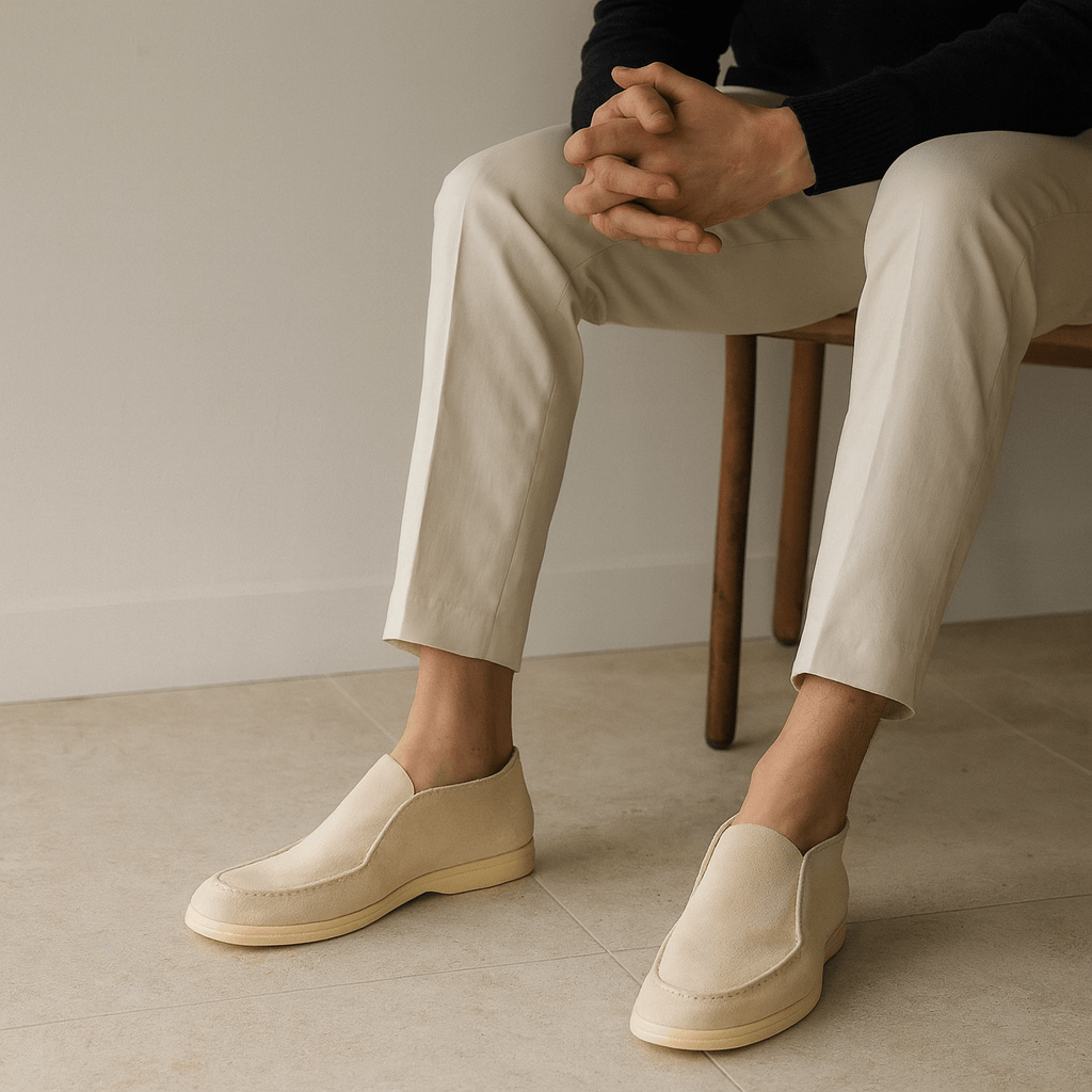 Solvsvanen Loafers en Suède Haut de Gamme