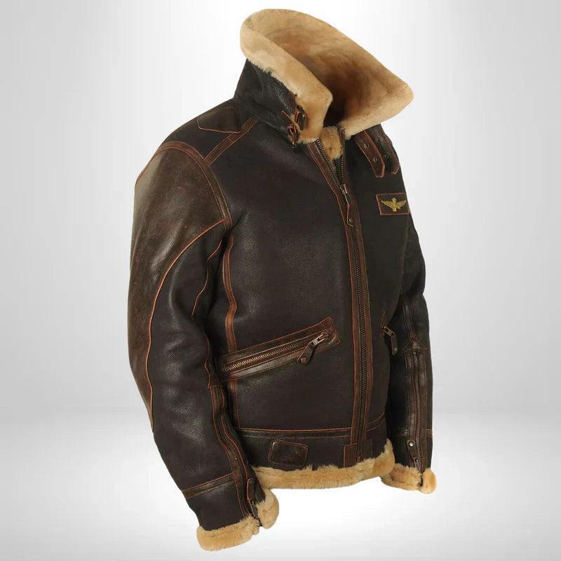 Thomas | Blouson aviateur exclusif à col en fourrure