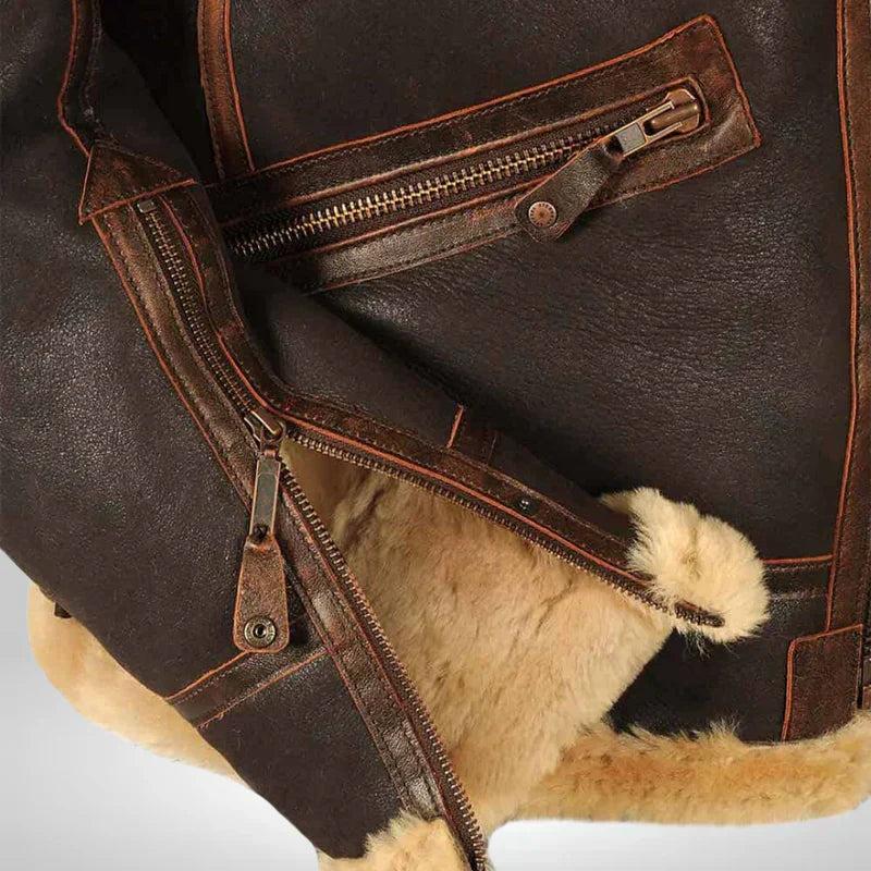 Thomas | Blouson aviateur exclusif à col en fourrure