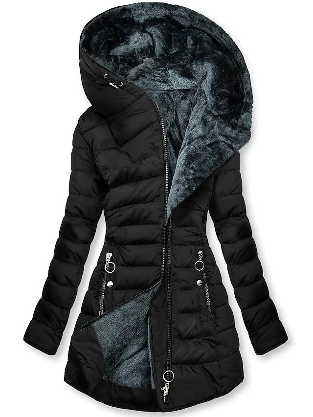 Veste d'hiver longue et confortable pour femme