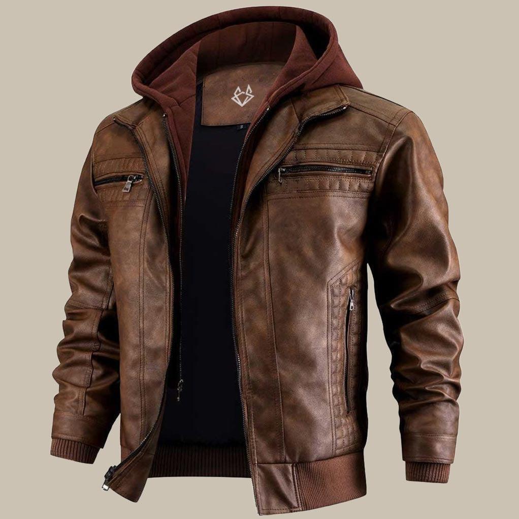 Veste en cuir pour homme Daan