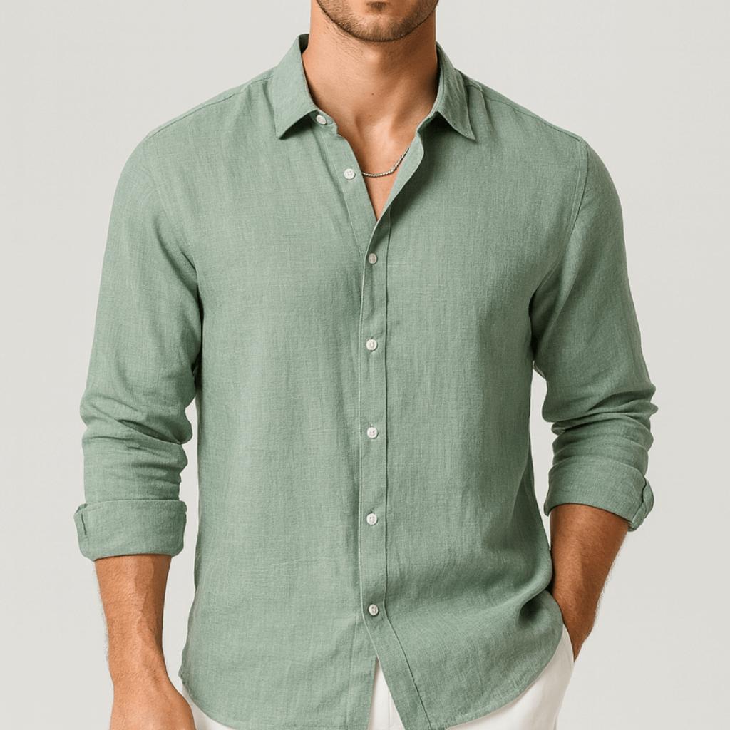 Zoviska | Lin ample chemise à col classique