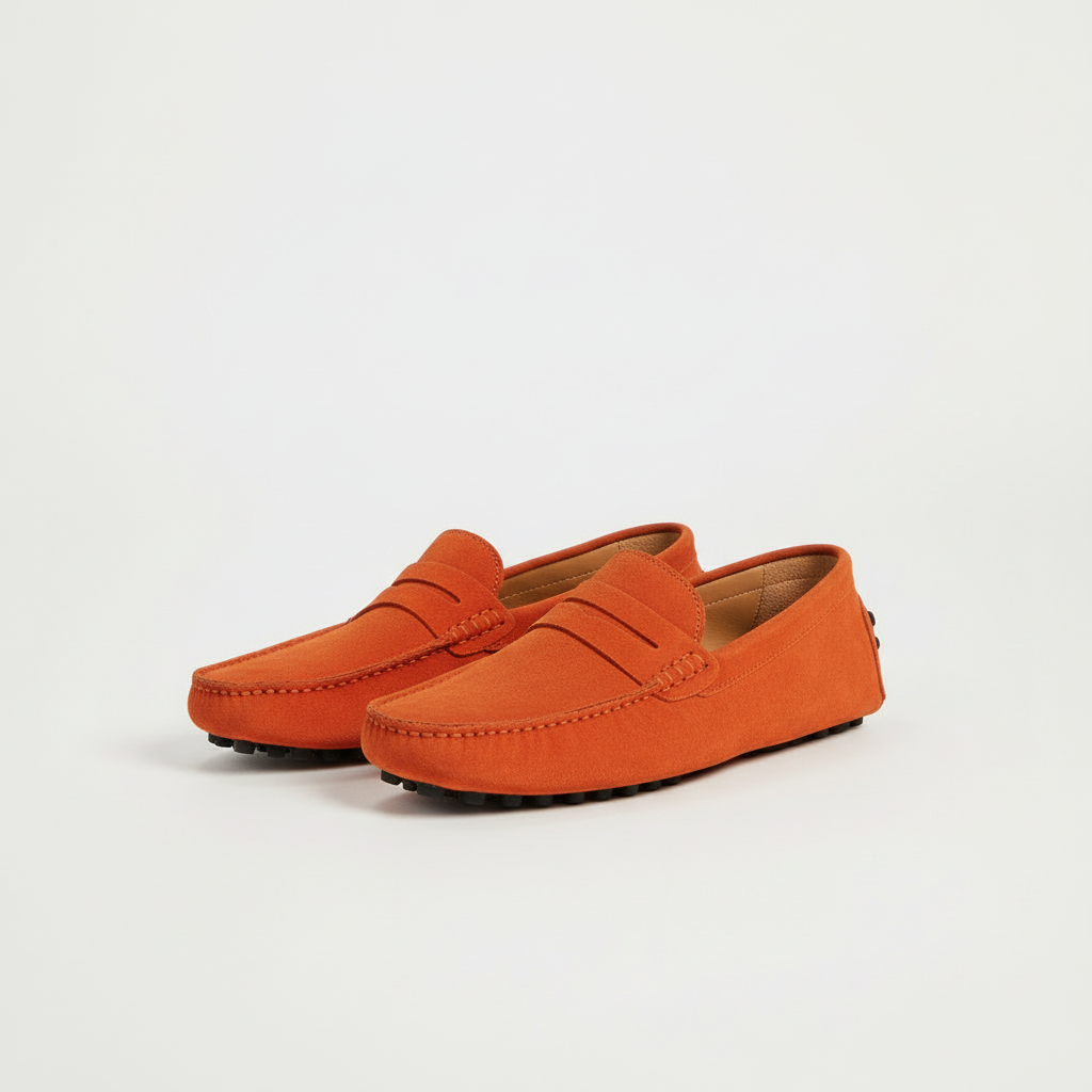 Abel | Mocasines italianos de hombre - Naranja
