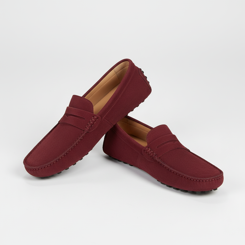 Abel | Mocasines italianos de hombre - Rojo