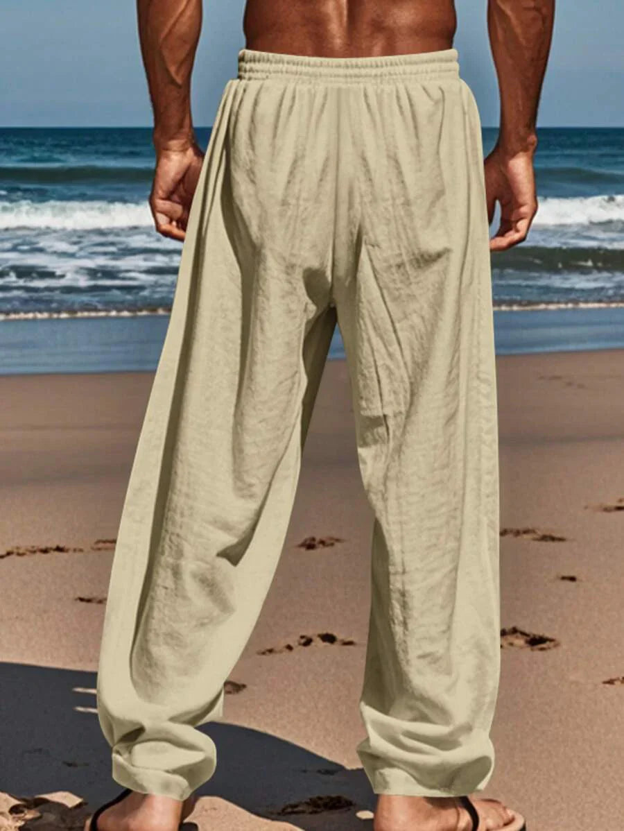 Adrián | Pantalón de lino de hombre con cordón - view 18