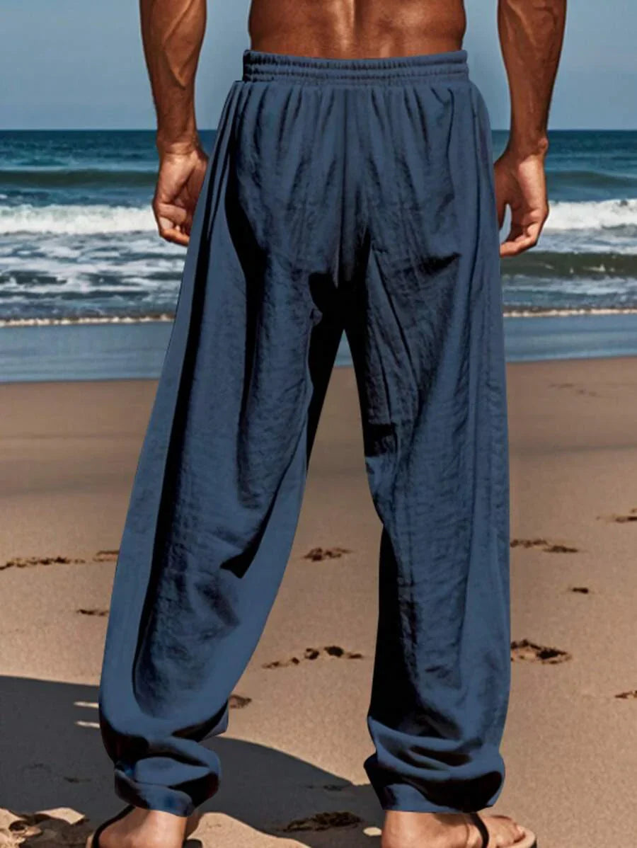 Adrián | Pantalón de lino de hombre con cordón - view 28