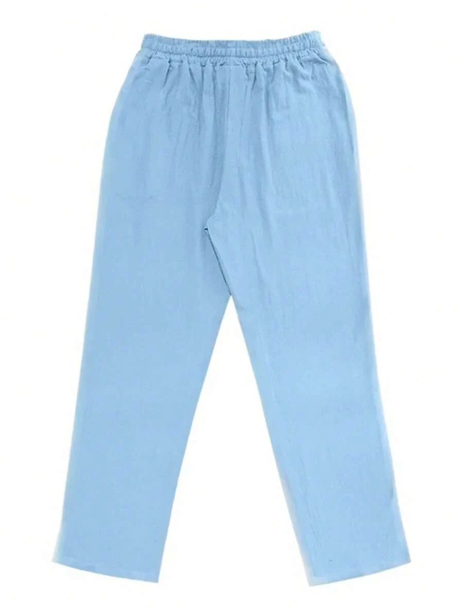 Adrián | Pantalón de lino de hombre con cordón - view 34