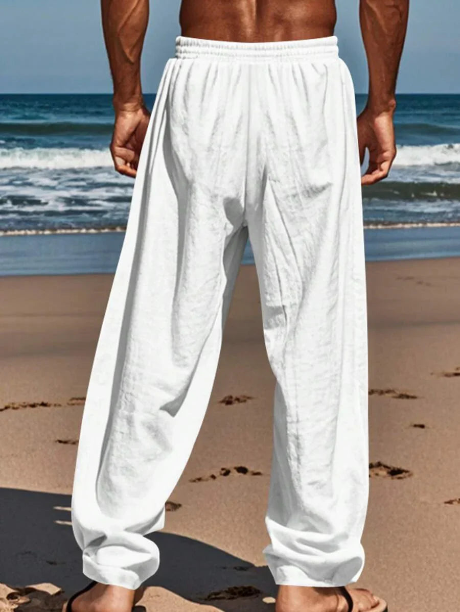 Adrián | Pantalón de lino de hombre con cordón - view 8