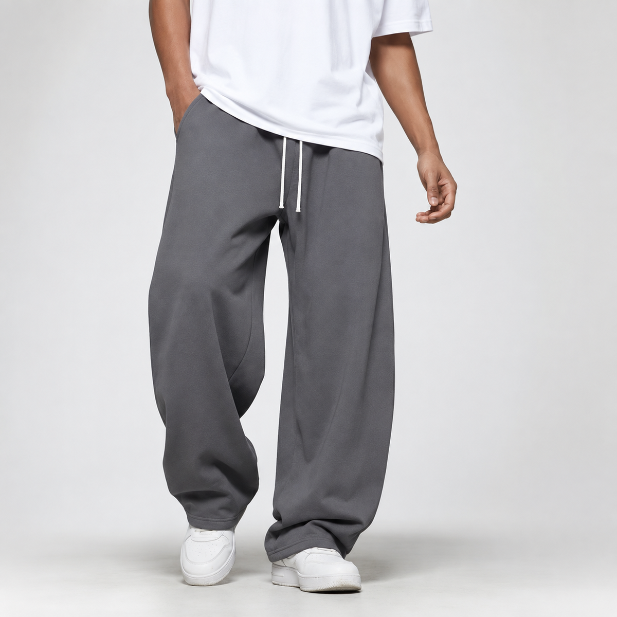 Alberto | Pantalón jogger ancho de hombre - Gris