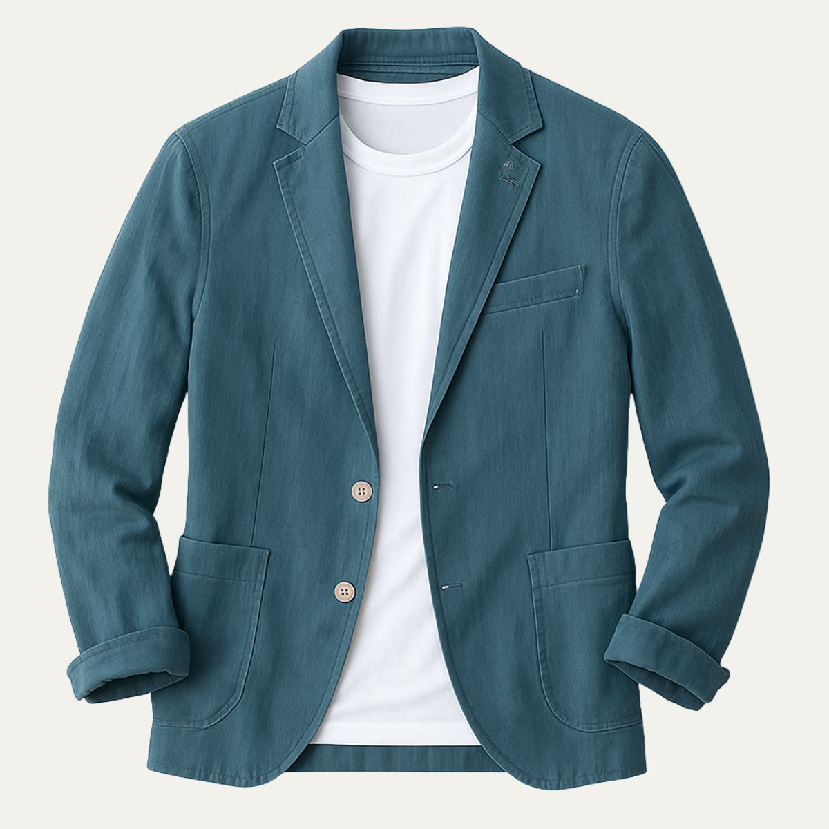 Álvaro | Americana de lino de hombre - Azul
