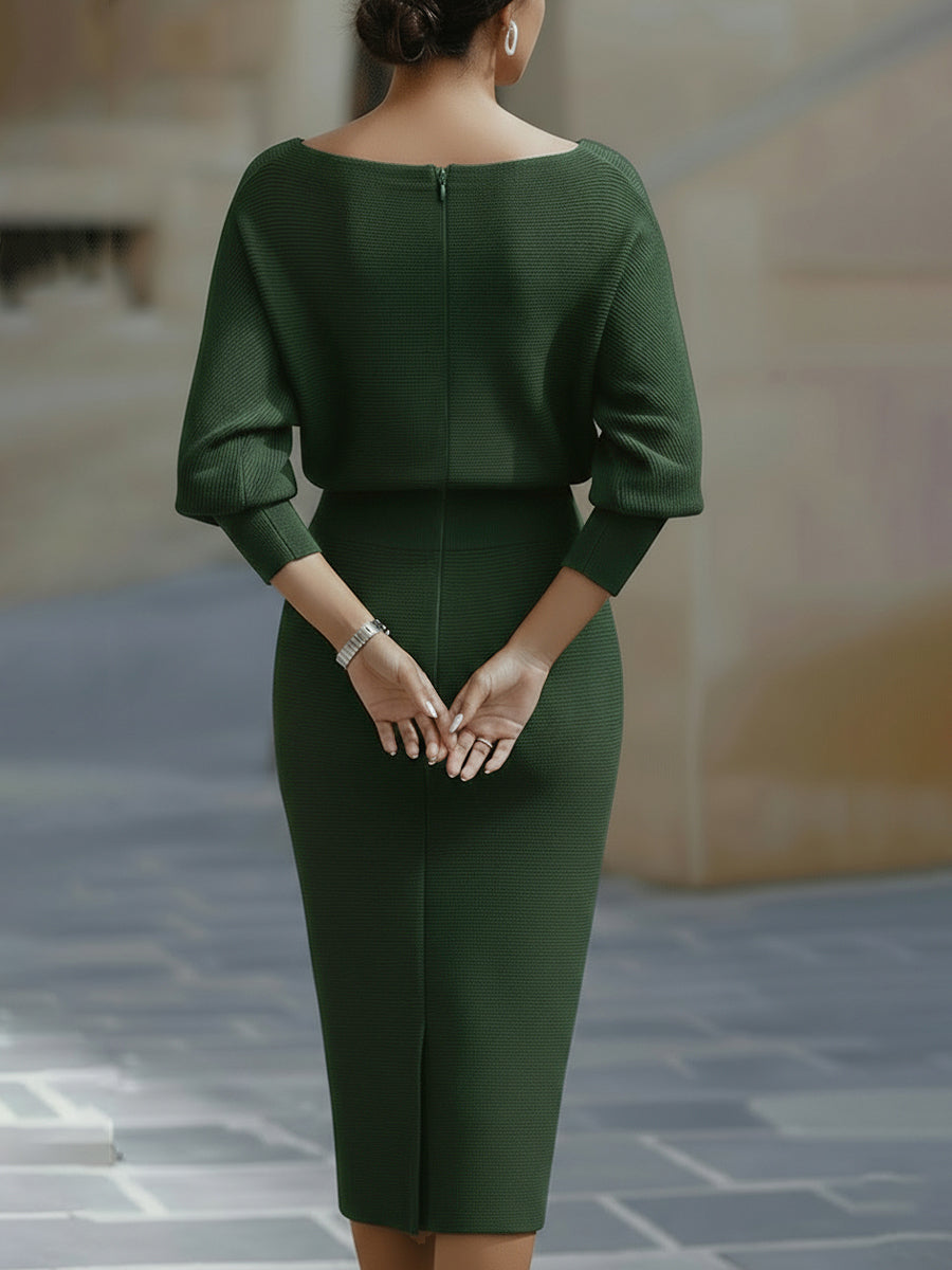 Amelia | Vestido de punto midi de mujer - foto 8