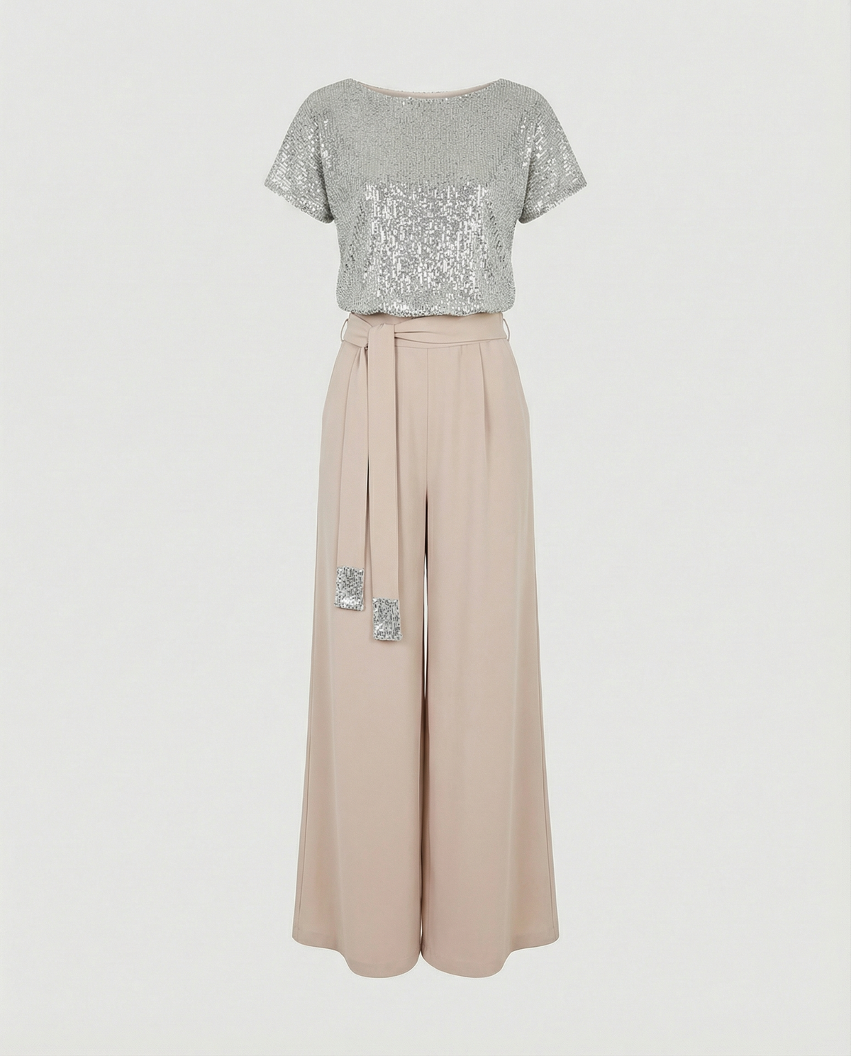 Arantxa | Mono de fiesta de lentejuelas de mujer - Beige