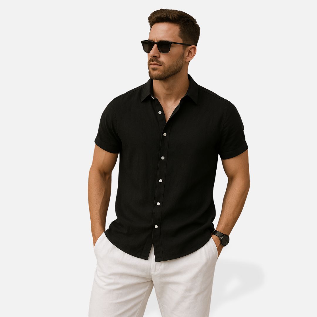Aurelio | Conjunto de lino de hombre, camisa y pantalón - view 5