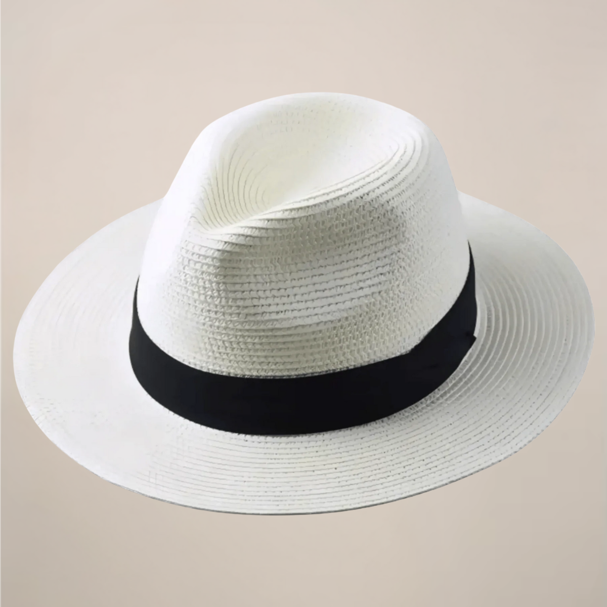 Bartosz | Sombrero panamá de hombre de paja - Blanco