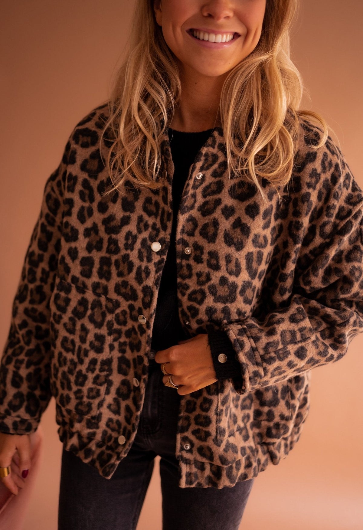 Berta | Chaqueta de mujer leopardo para entretiempo - Estampado de leopardo