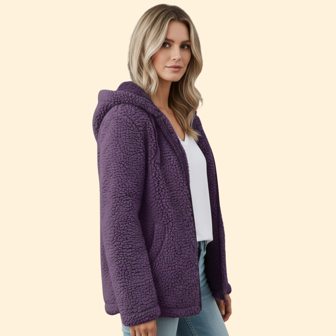Catalina | Chaqueta de borreguito con capucha para mujer - foto 11