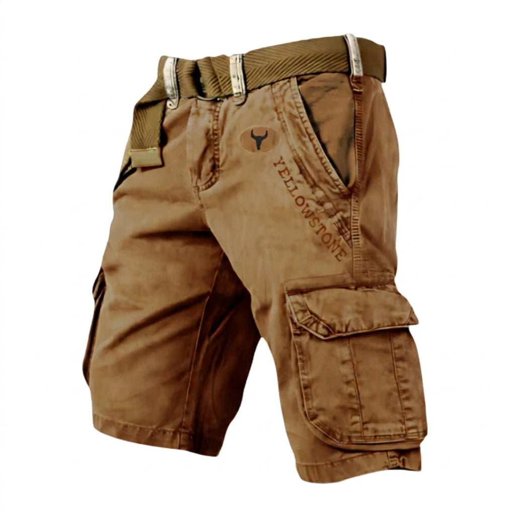 David | Pantalones cortos cargo de hombre - Caqui