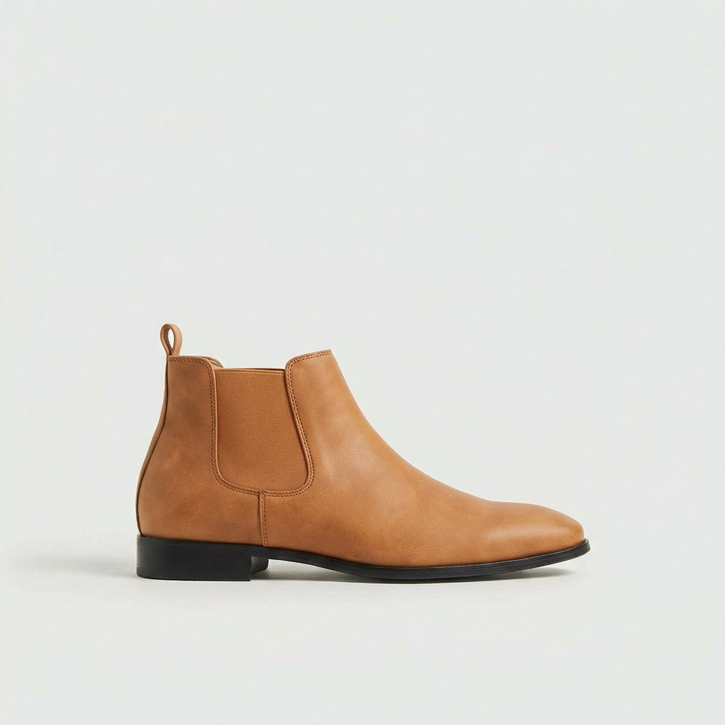 Delfín | Botines chelsea de piel de hombre - Marrón