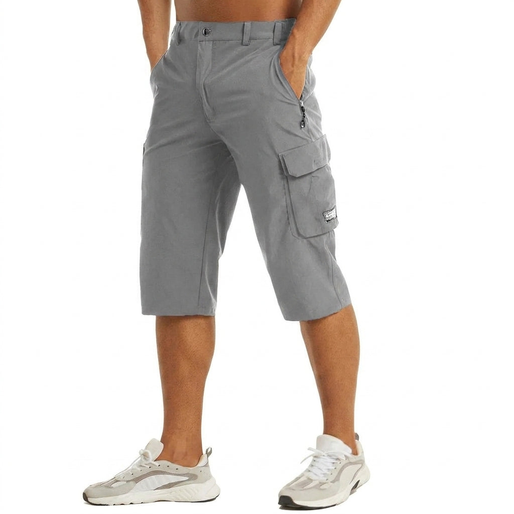Diego | Pantalón corto cargo de hombre - Gris claro