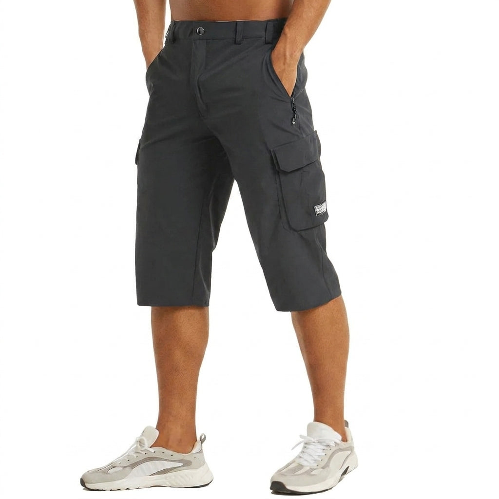 Diego | Pantalón corto cargo de hombre - Gris oscuro