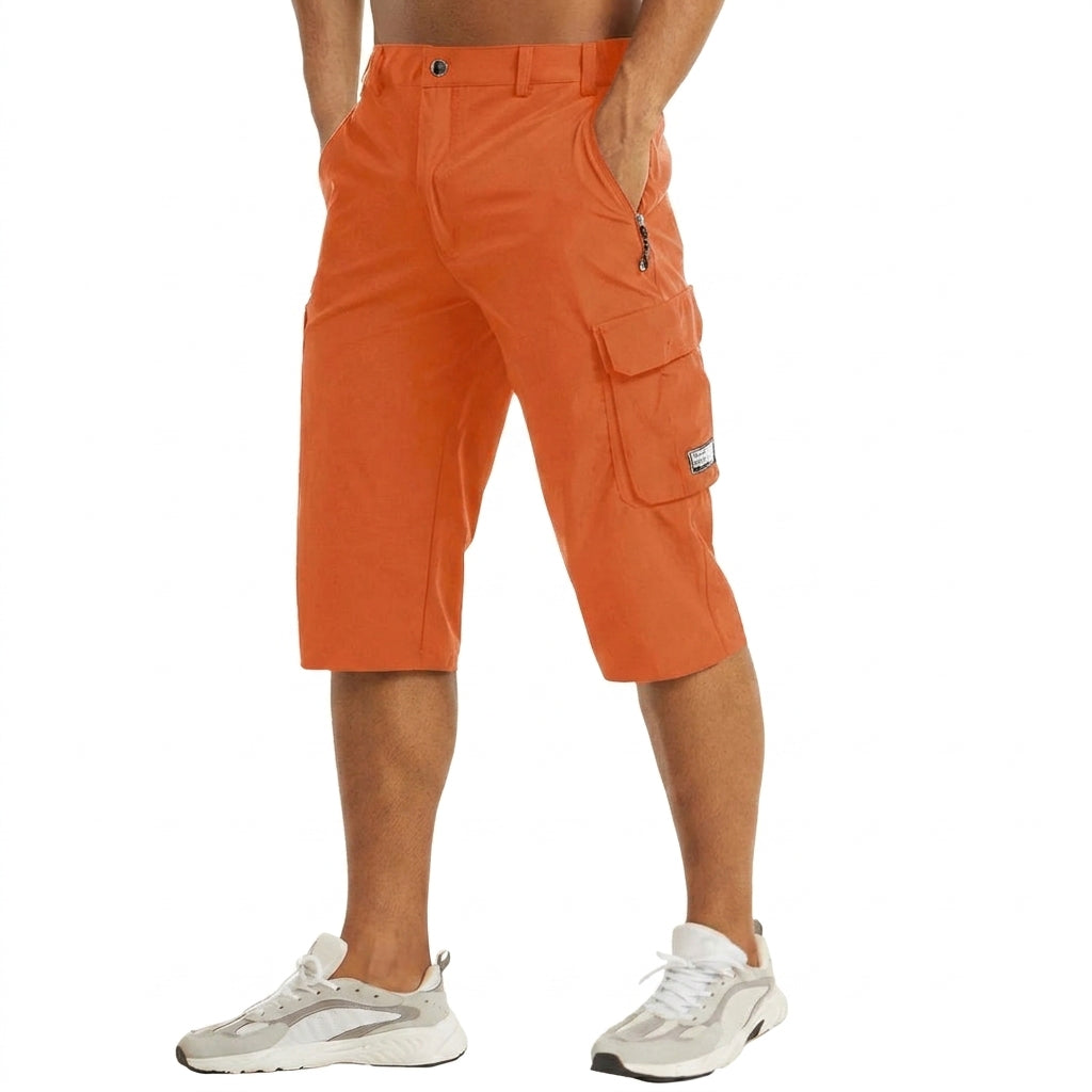 Diego | Pantalón corto cargo de hombre - Naranja