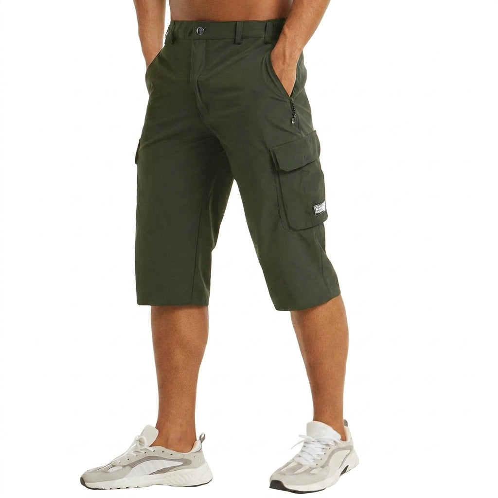 Diego | Pantalón corto cargo de hombre - Verde oscuro