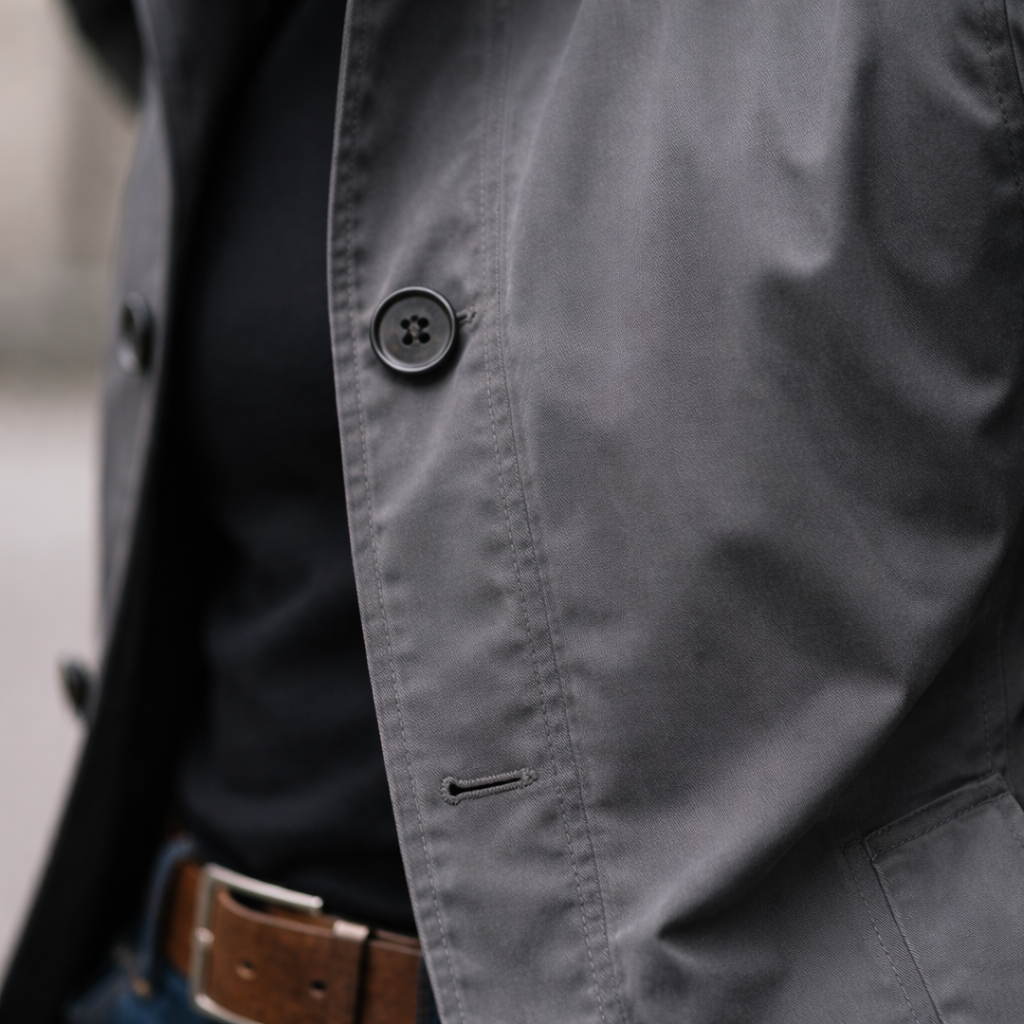 Emilio | Chaqueta de entretiempo larga para hombre, gris - foto 8