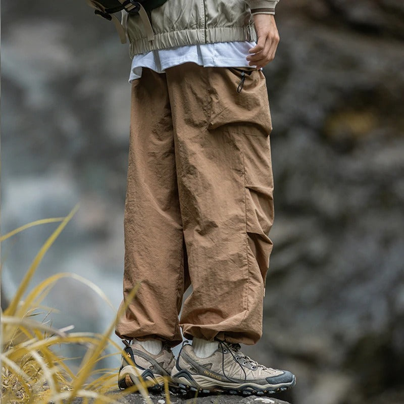 Enrique | Pantalón cargo ancho de hombre - Marrón
