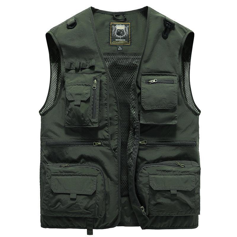 Ernesto | Chaleco multibolsillos de hombre - Verde militar