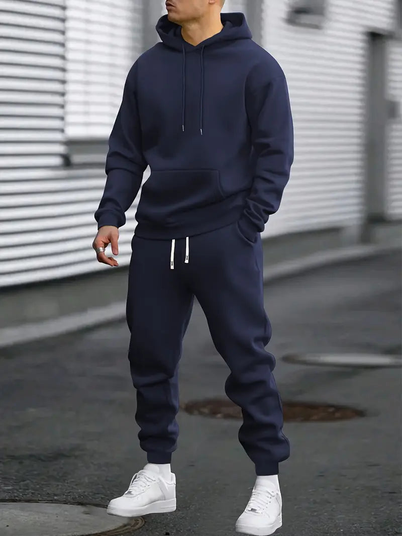 Eugenio | Chándal de hombre con capucha y jogger - Azul