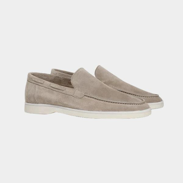 Fernando | Mocasines de ante para hombre sin cordones - Beige