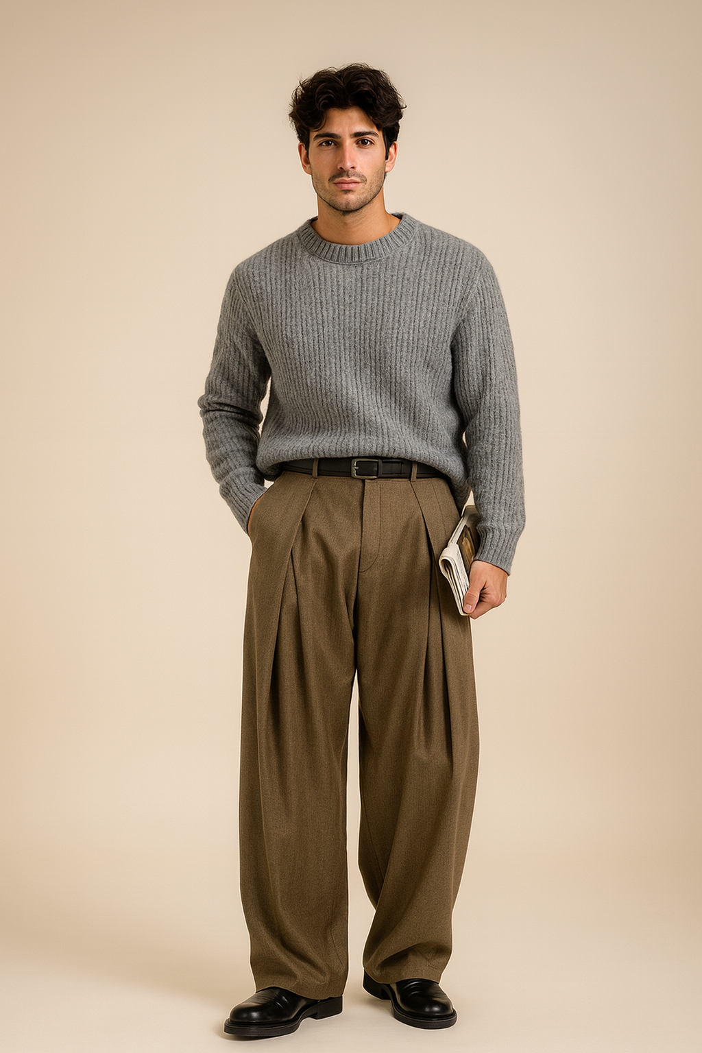 Francisco | Pantalón de vestir de hombre de pierna ancha - view 5