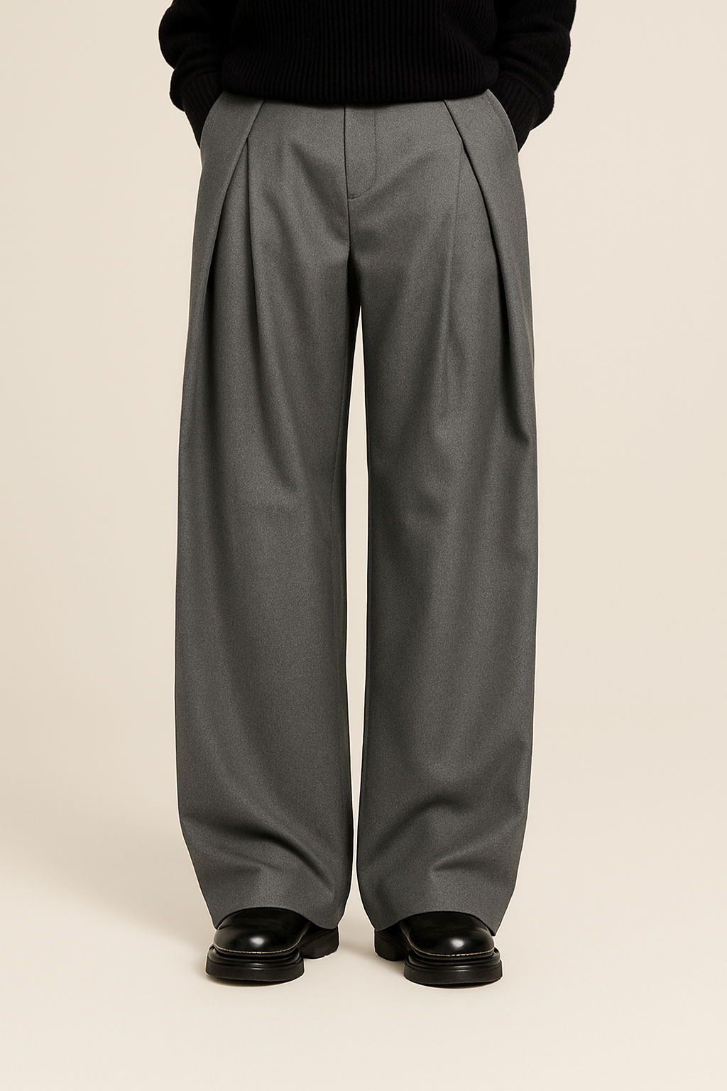 Francisco | Pantalón de vestir de hombre de pierna ancha - Gris