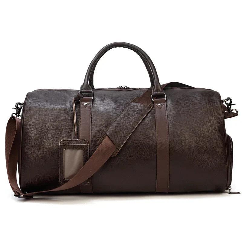 Gabriel | Bolsa de viaje de piel para hombre - Marrón
