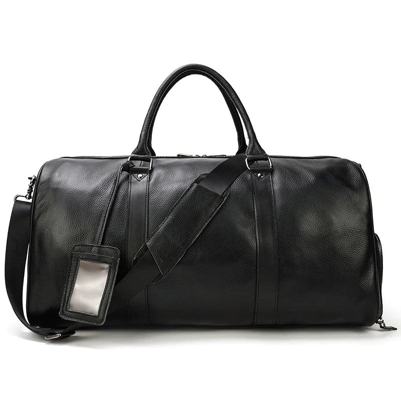 Gabriel | Bolsa de viaje de piel para hombre - Negro