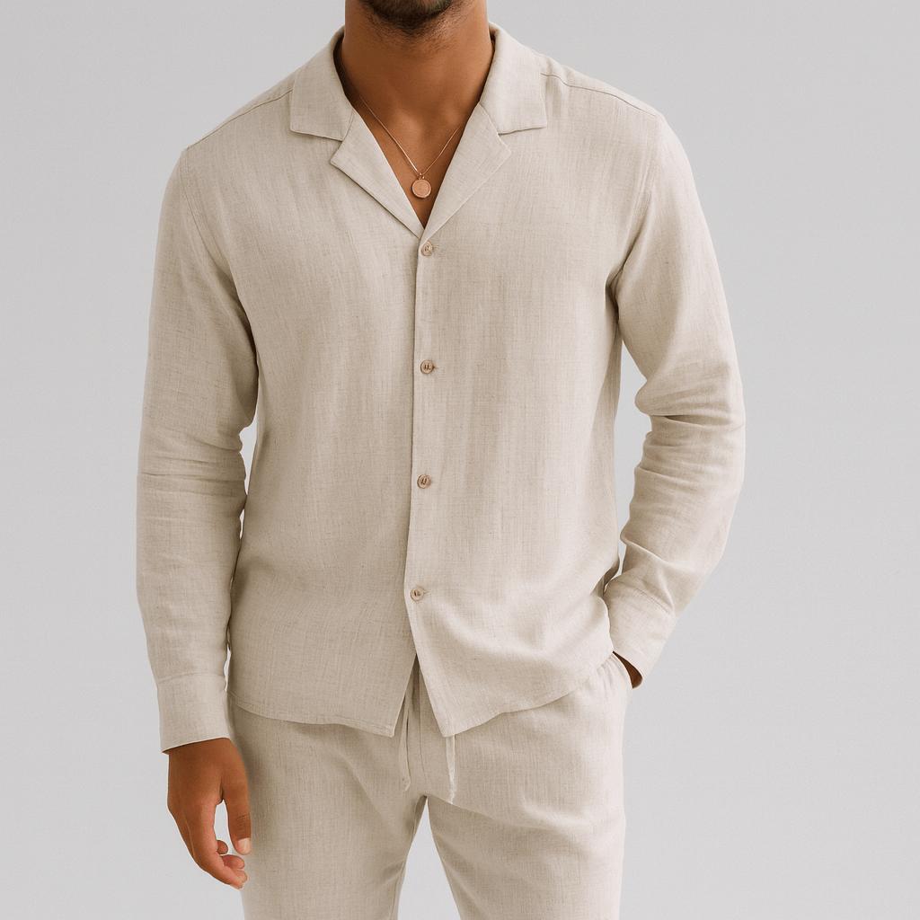 Gabriel | Conjunto de lino de hombre - Beige