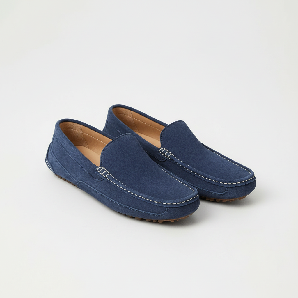 Héctor | Mocasines de ante de hombre - Azul