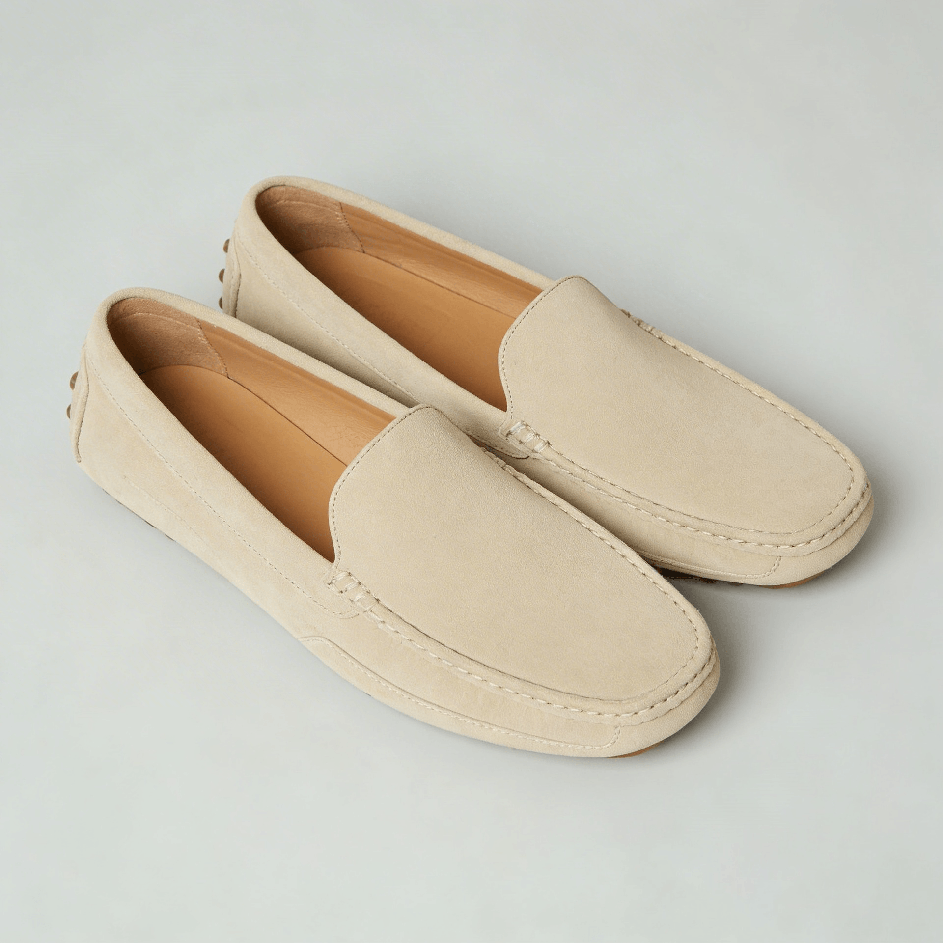 Héctor | Mocasines de ante de hombre - Caqui