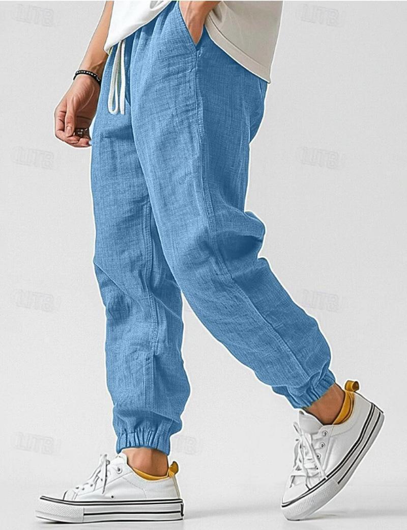 Héctor | Pantalón de lino de hombre - Azul
