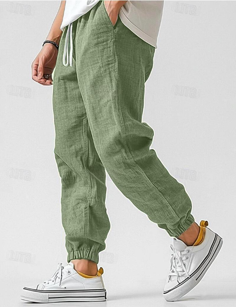 Héctor | Pantalón de lino de hombre - Verde