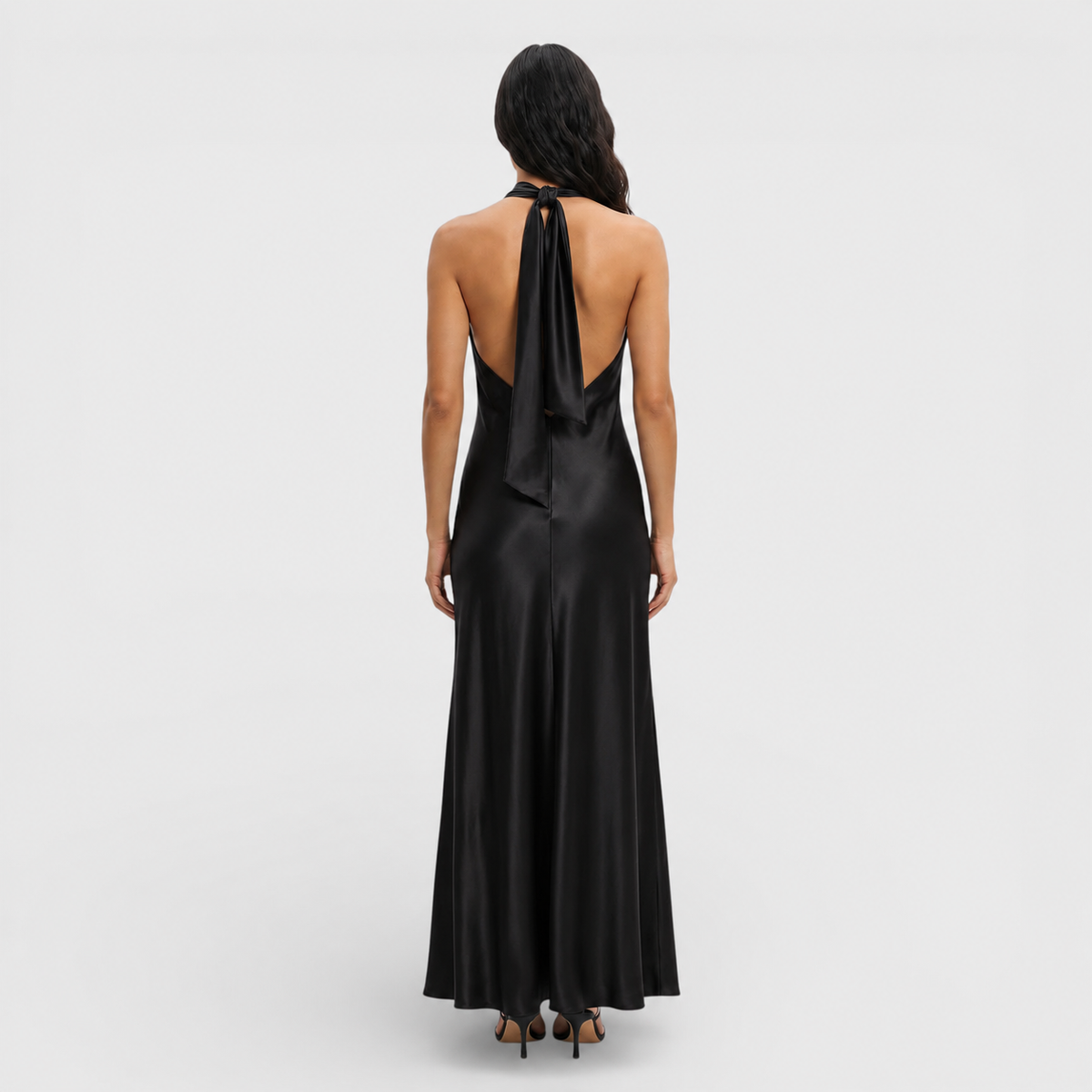 Inés | Vestido largo de fiesta con cuello halter - foto 5