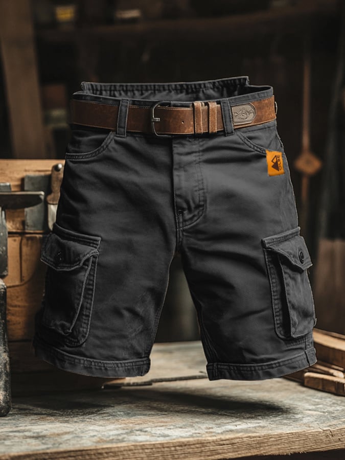 Jaime | Pantalones cortos cargo de hombre - Negro