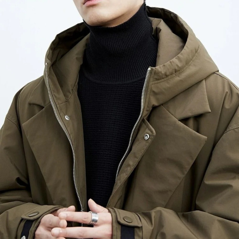 Jesús | Parka larga acolchada de hombre con capucha - foto 3