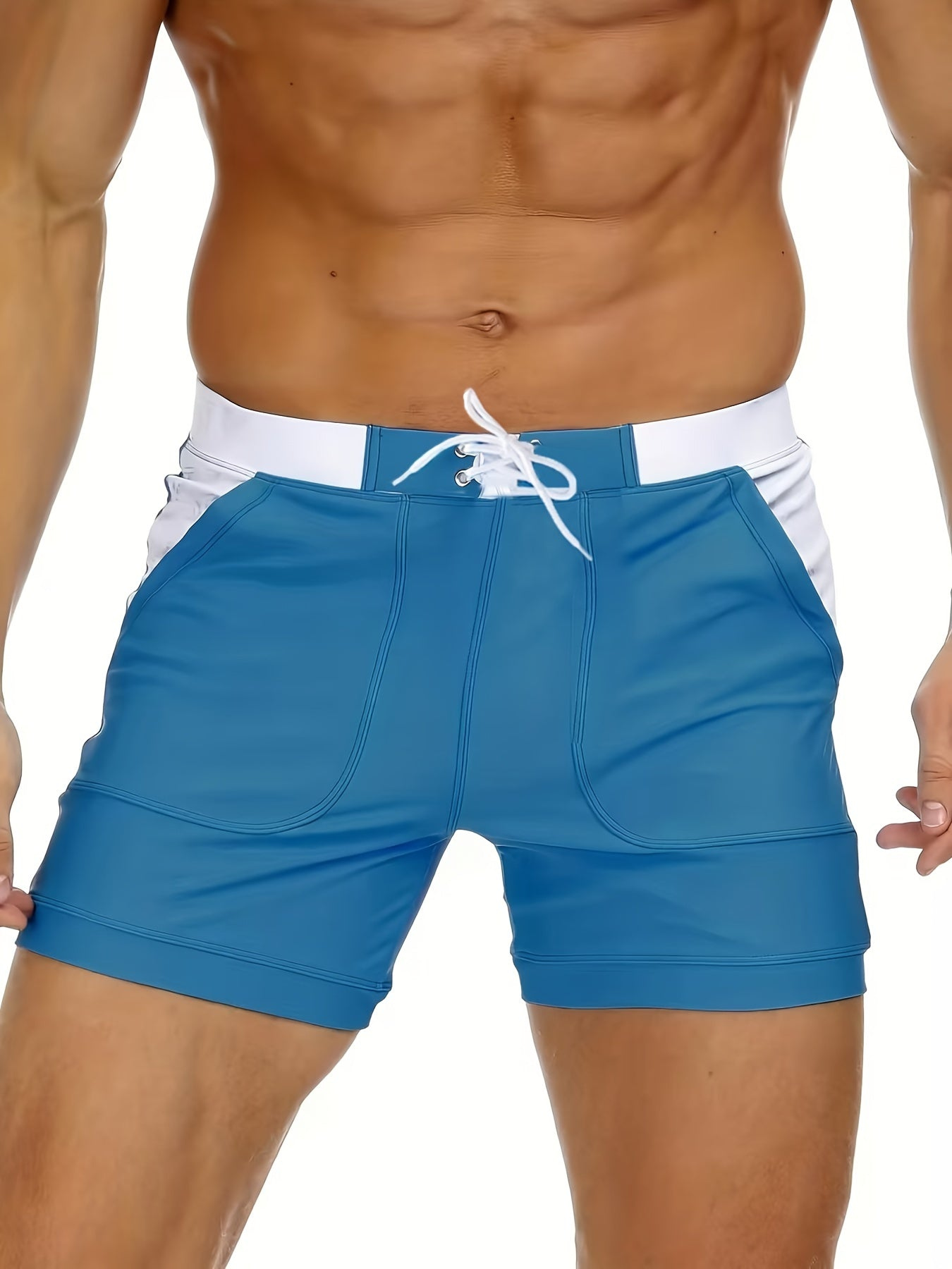 Julián | Bañador de hombre de secado rápido - Azul turquesa
