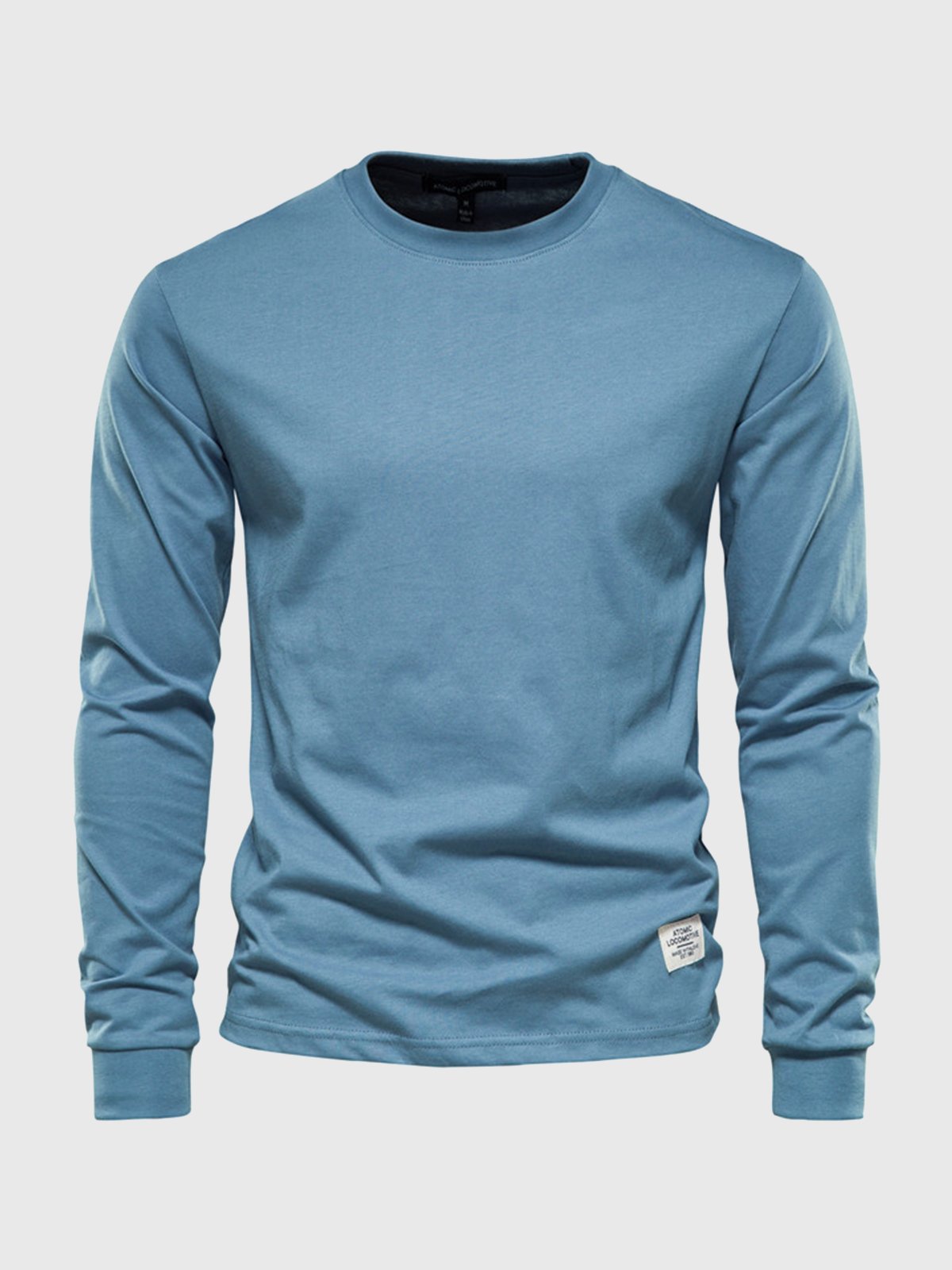 Manuel | Camiseta de manga larga de hombre - Azul Claro