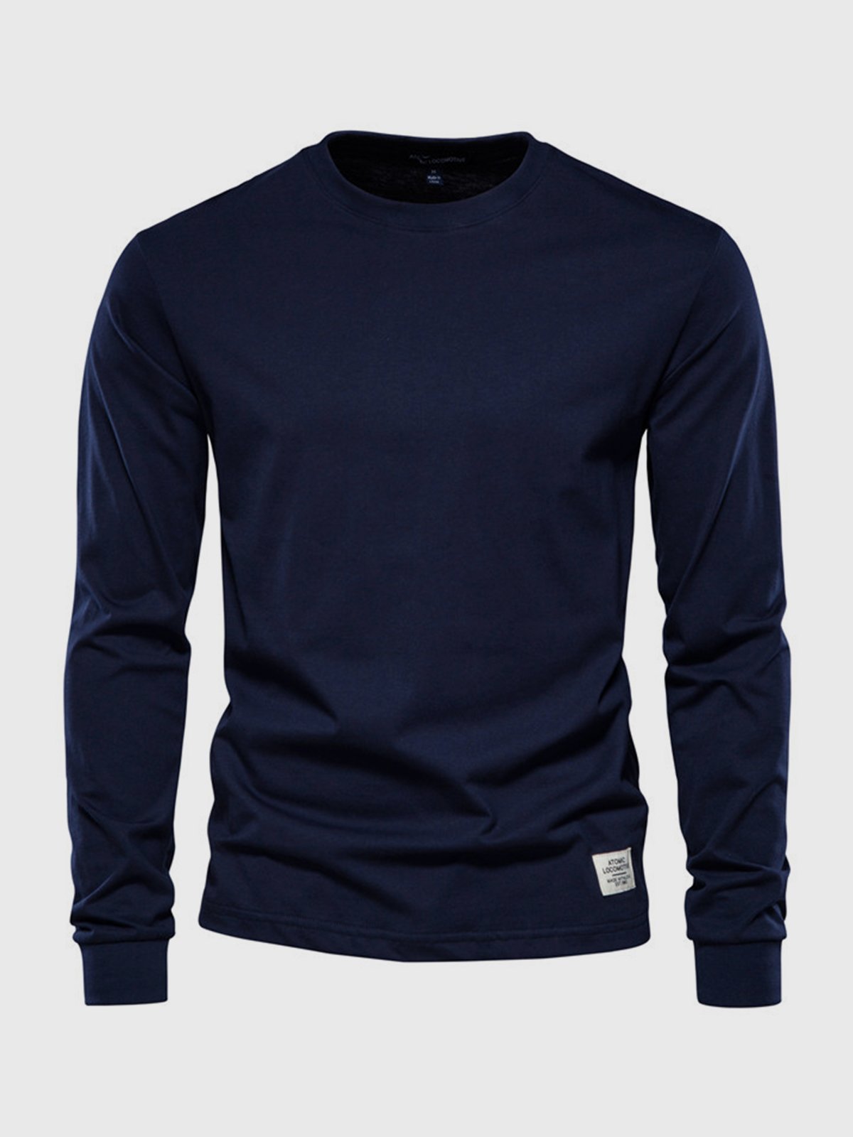 Manuel | Camiseta de manga larga de hombre - Azul Oscuro